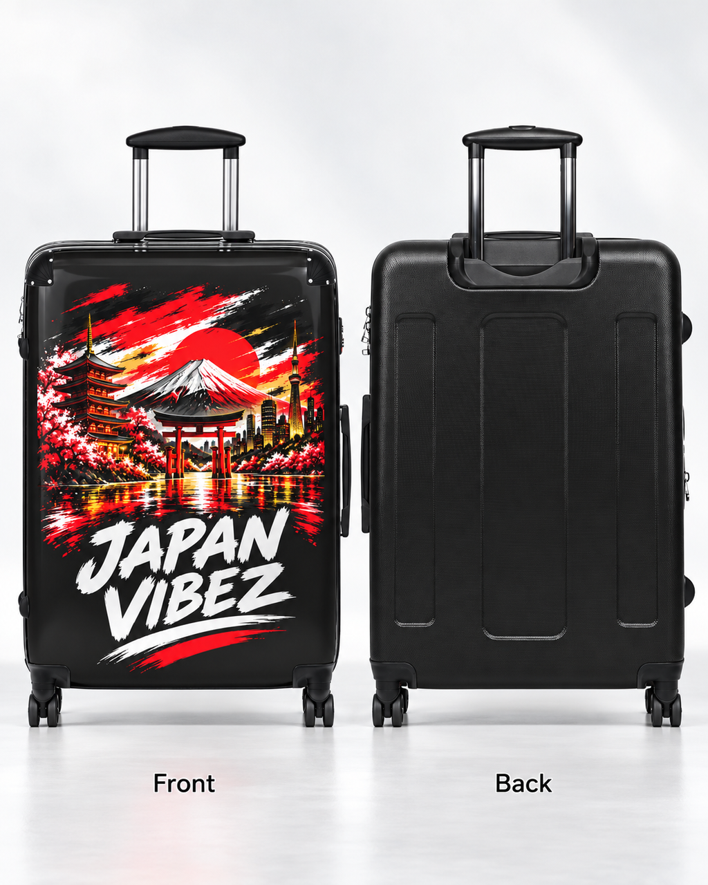 Japan Vibez Suitcase | Mount Fuji Pagoda Sunset Luggage