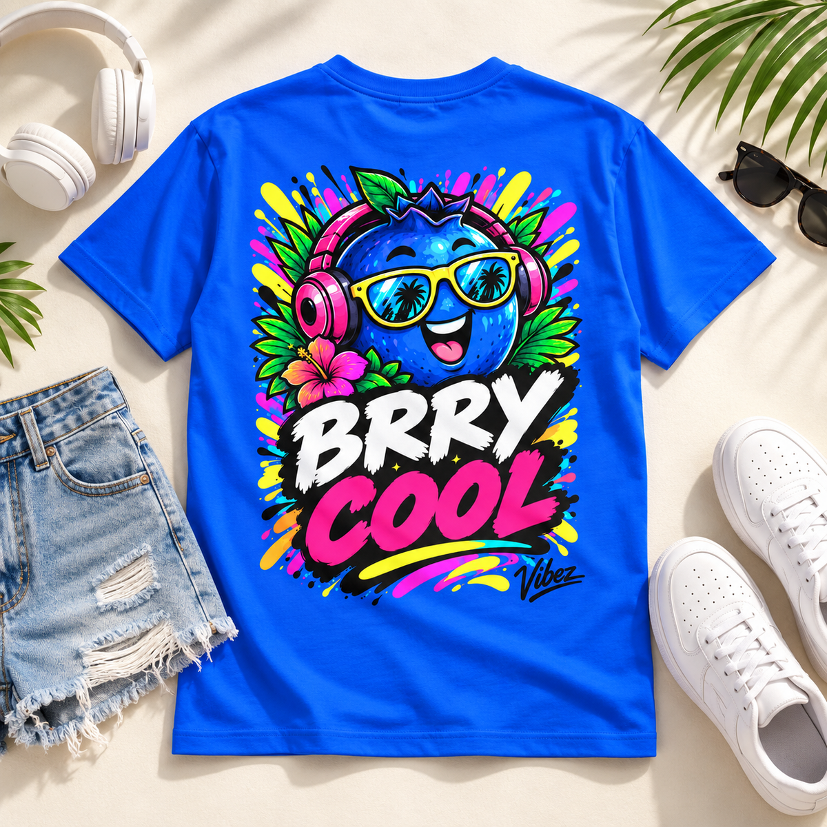 BRRY COOL blueberry character Kids Jersey | all-over print sports top