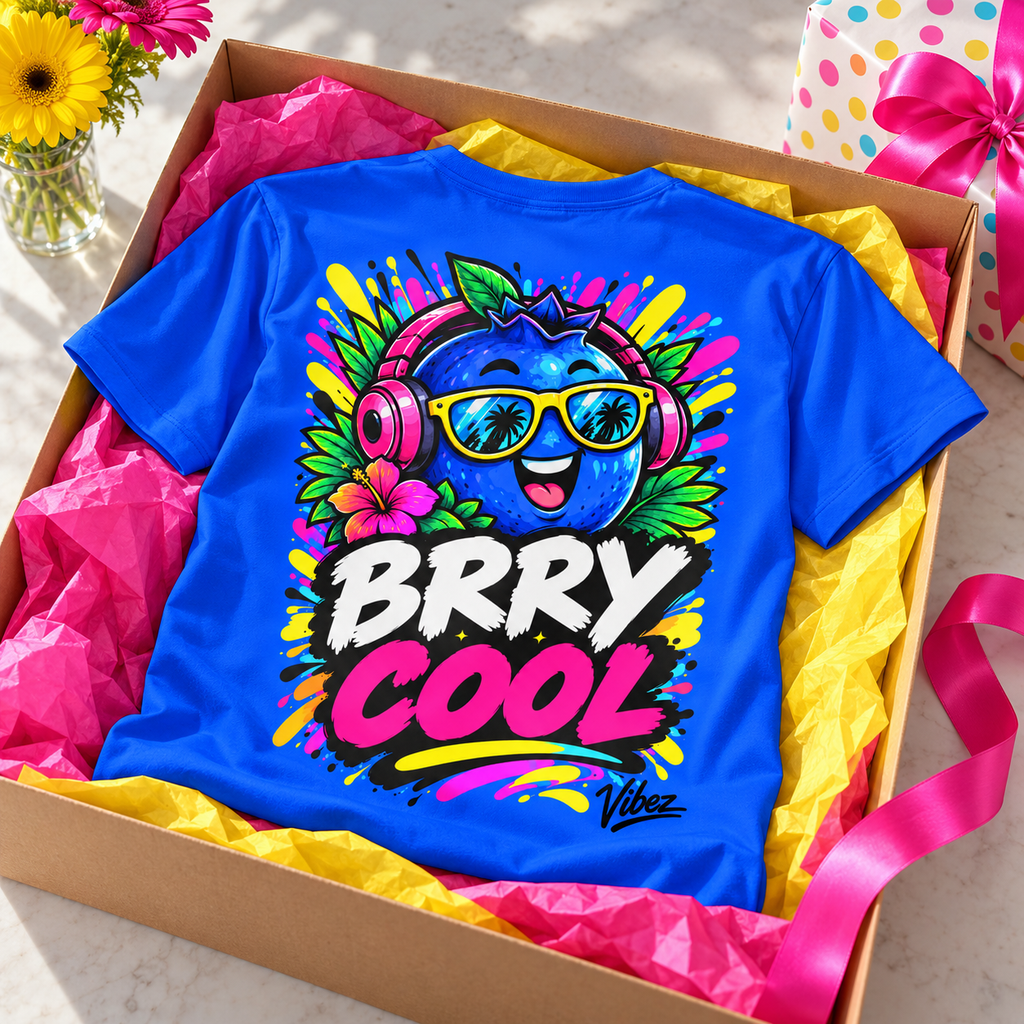 BRRY COOL blueberry character Kids Jersey | all-over print sports top