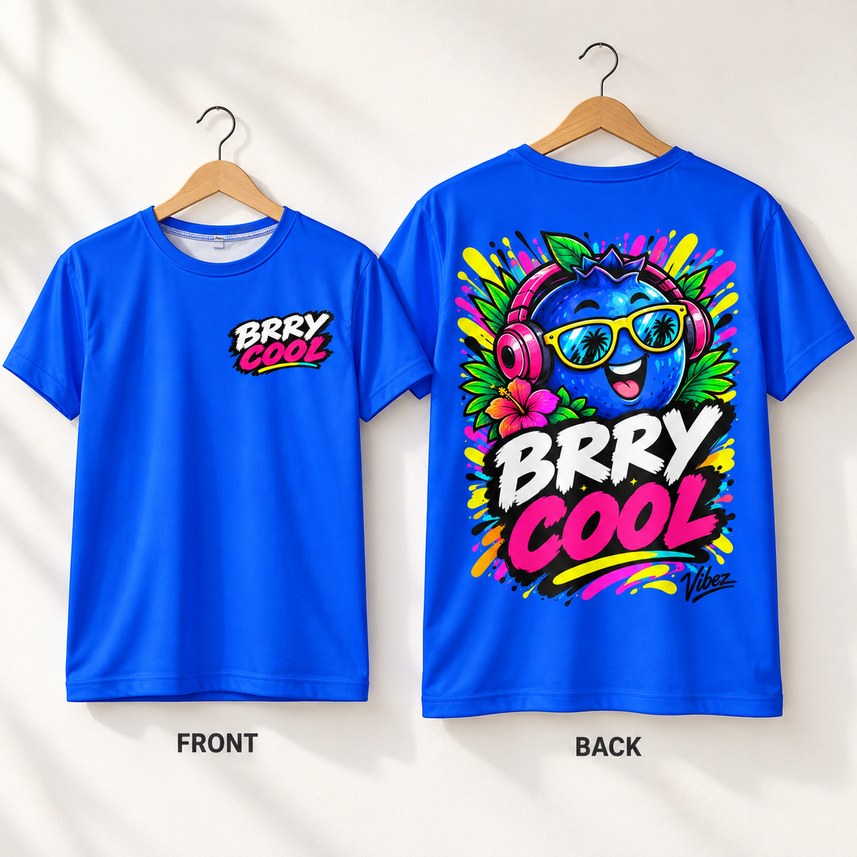 BRRY COOL blueberry character Kids Jersey | all-over print sports top