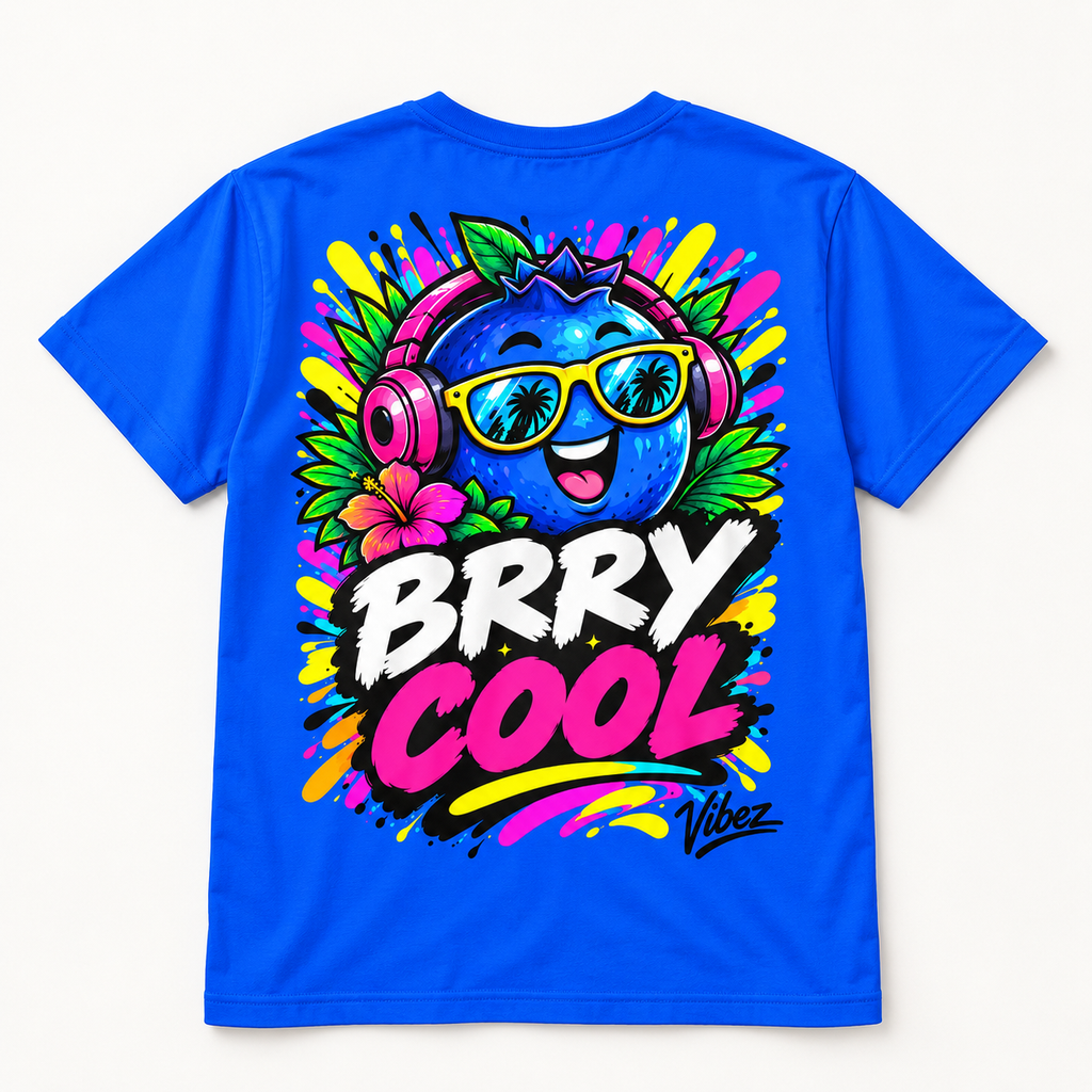 BRRY COOL blueberry character Kids Jersey | all-over print sports top