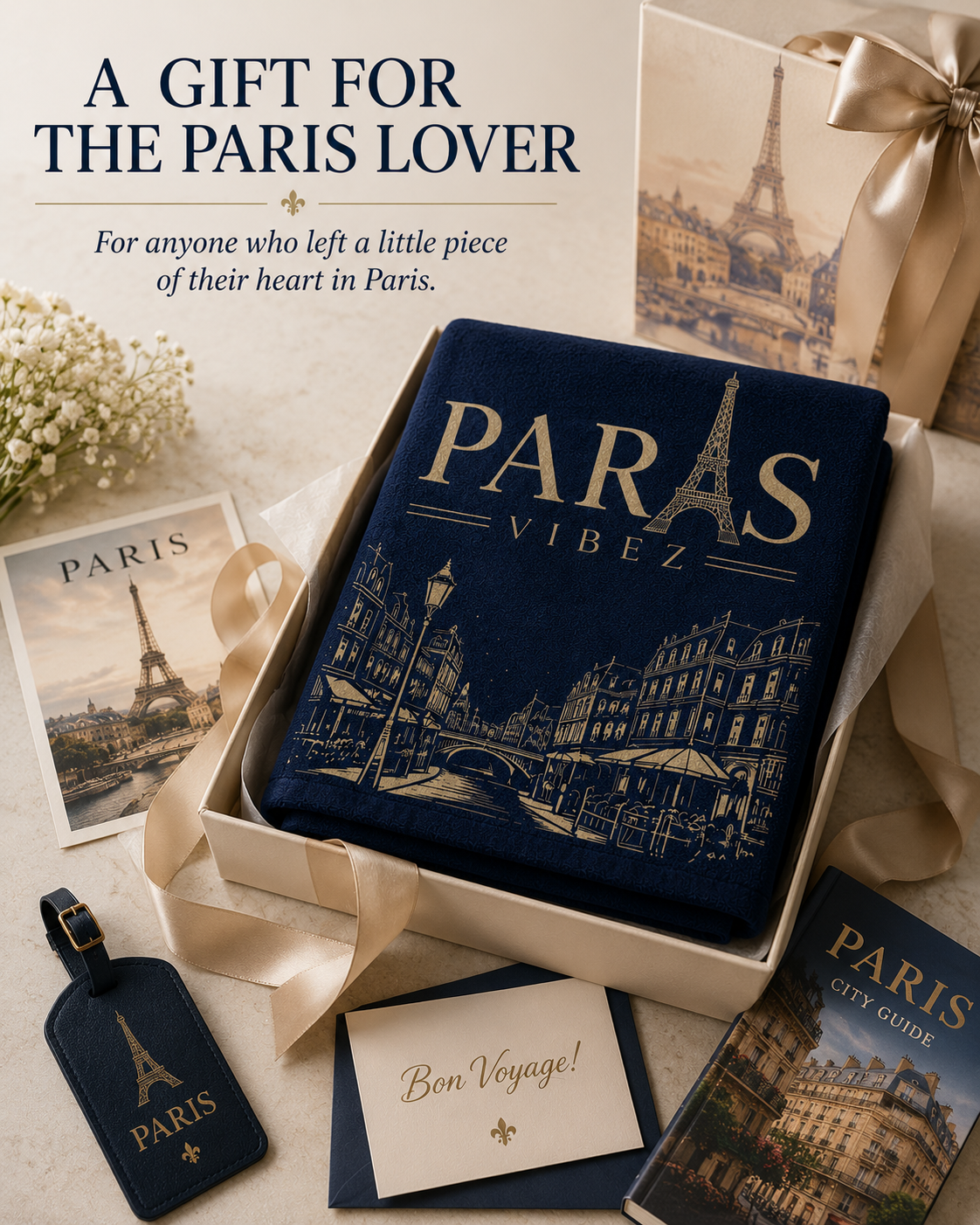 Paris Vibez Towel, Paris Beach Towel, Eiffel Tower Towel, French Travel Gift, Paris Lover Gift, Pool Towel, Vacation Towel