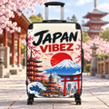 Japan Vibez Suitcase, Japanese Travel Luggage, Mount Fuji Cherry Blossom Hard Shell Spinner Case, Gift for Japan Lover