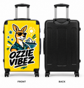 Ozzie Vibez kangaroo surfer suitcase | yellow travel luggage