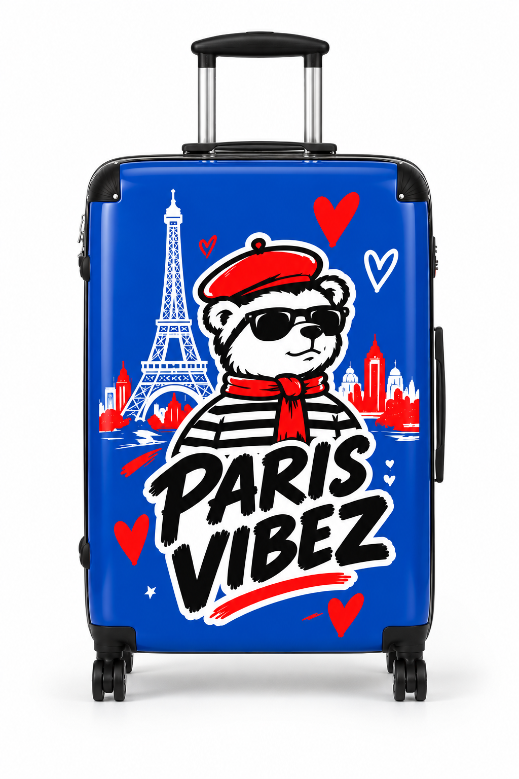 Paris Vibez Suitcase | Eiffel Tower Bear Travel Luggage