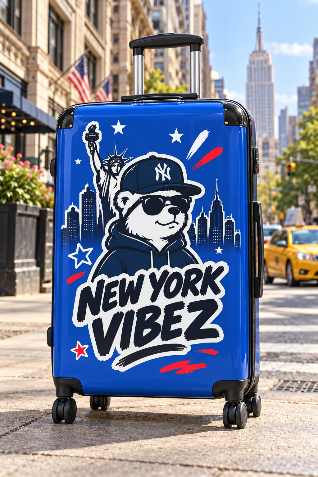 Paris Vibez Suitcase | Eiffel Tower Bear Travel Luggage