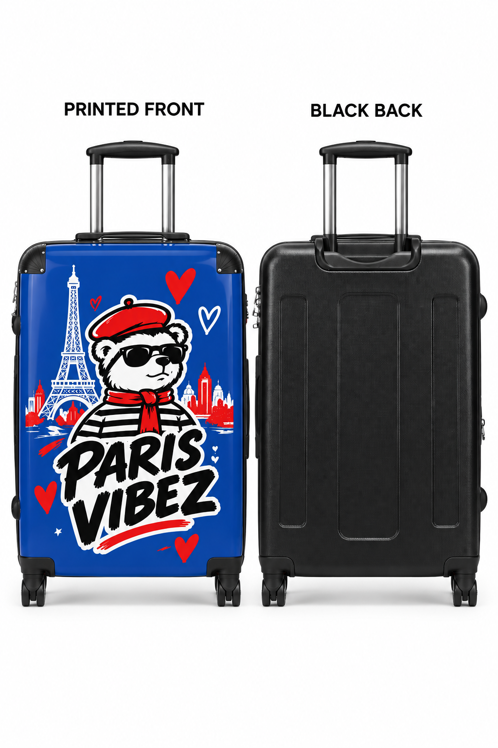 Paris Vibez Suitcase | Eiffel Tower Bear Travel Luggage