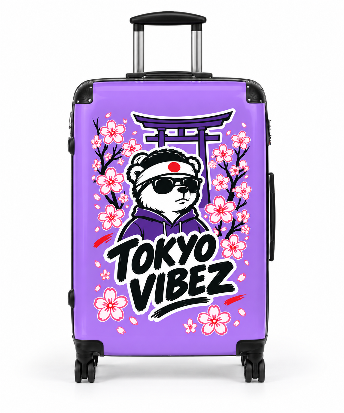 Tokyo Vibez suitcase | Sakura Panda Graphic Luggage