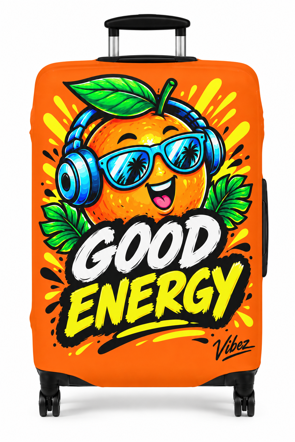 Good Energy Orange Cartoon Fruit Luggage Cover | Protective Travel Cover