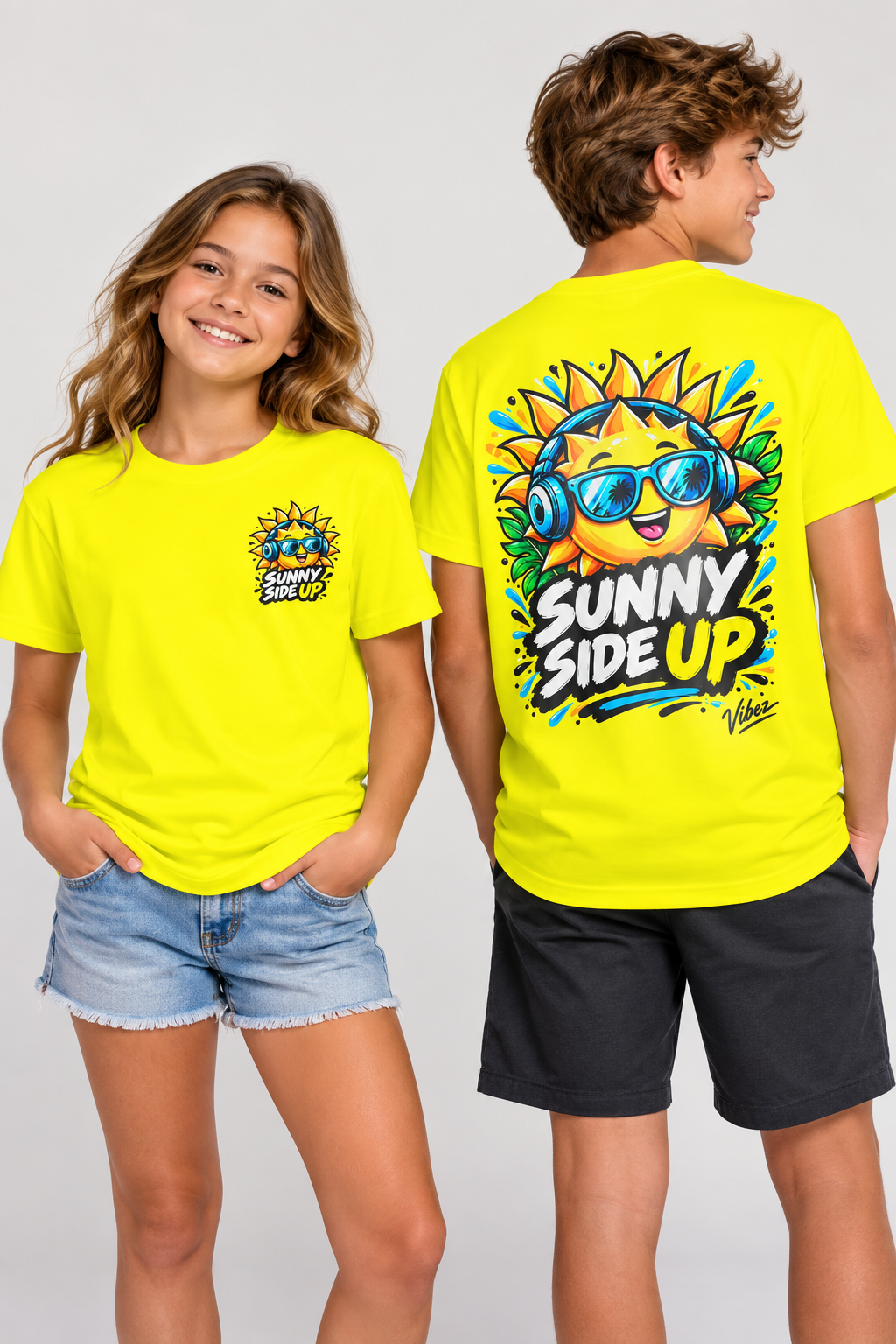 Sunny Side Up Kids Jersey | Sun with Headphones Graphic