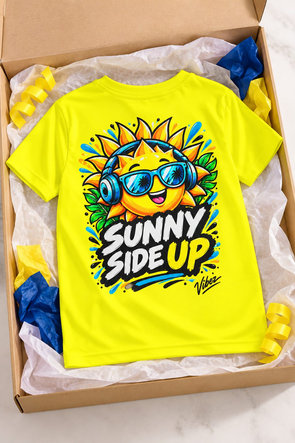 Sunny Side Up Kids Jersey | Sun with Headphones Graphic