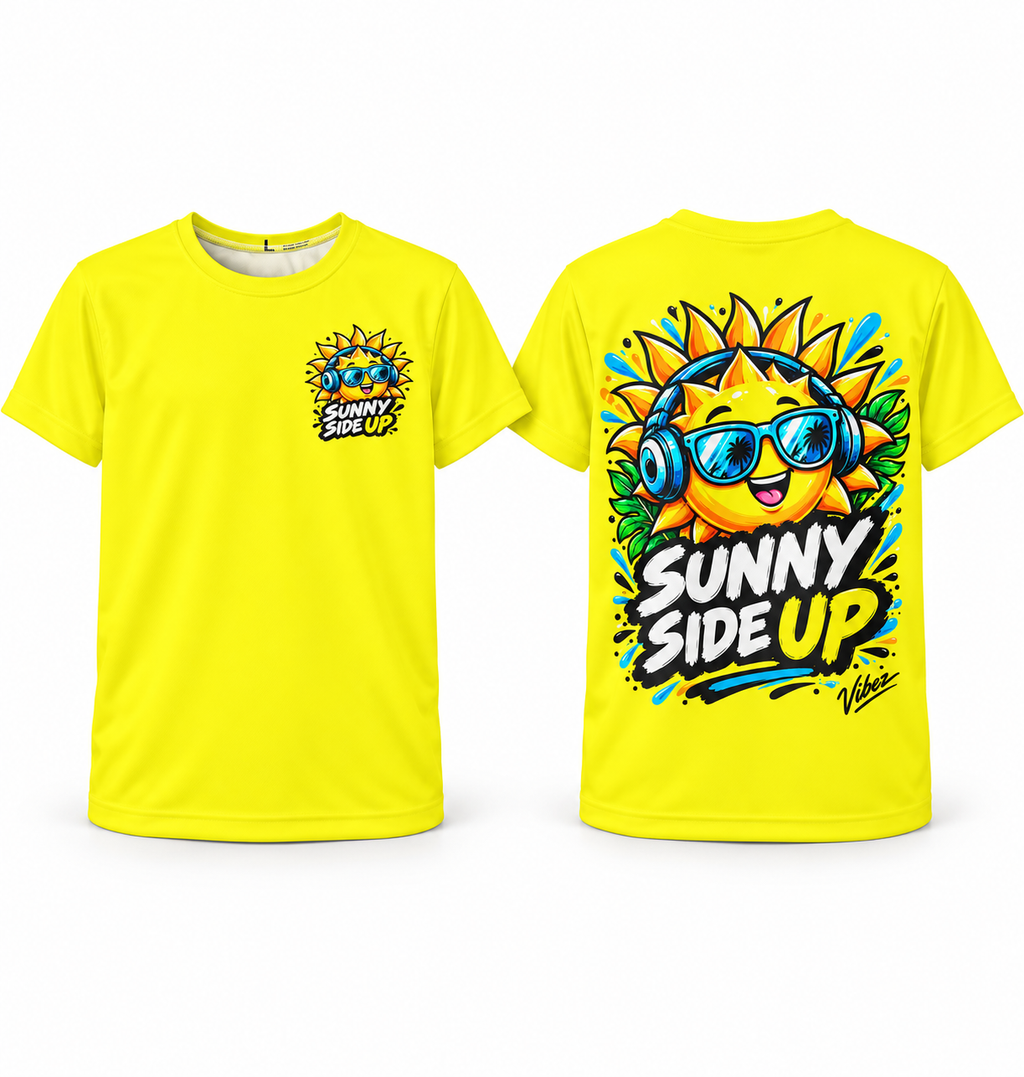Sunny Side Up Kids Jersey | Sun with Headphones Graphic