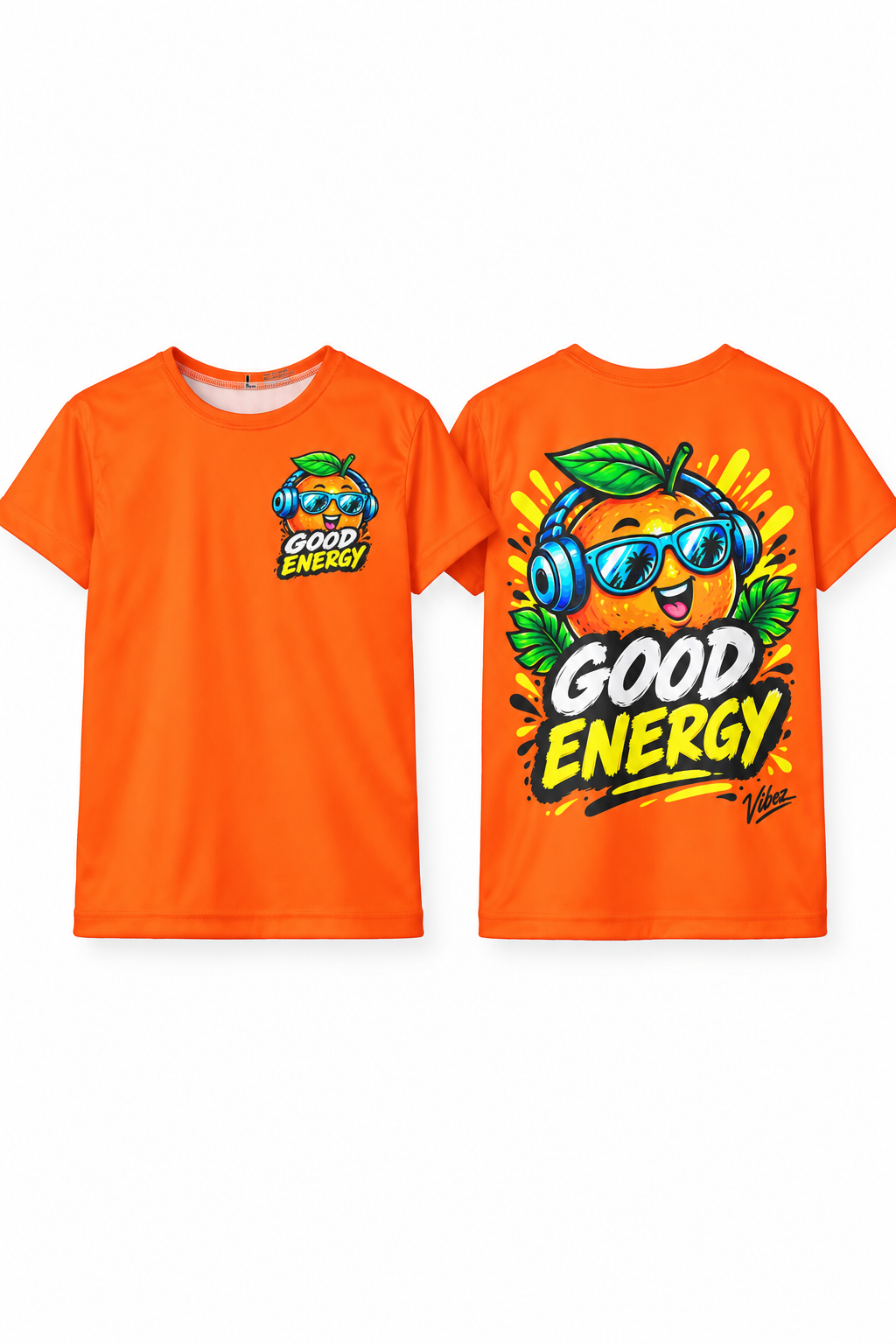 Good Energy Orange Character Kids Jersey | Sports Tee