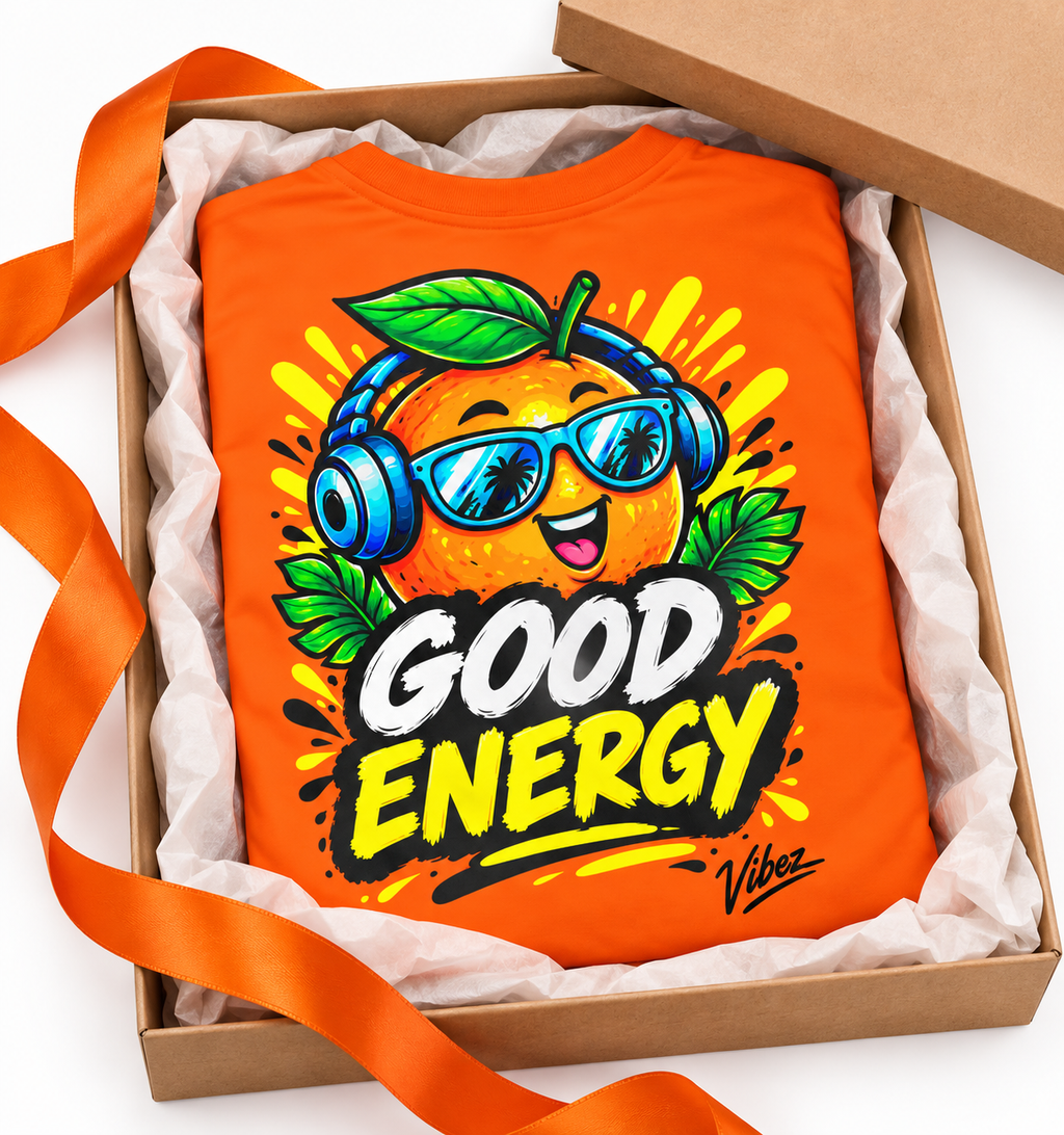 Good Energy Orange Character Kids Jersey | Sports Tee