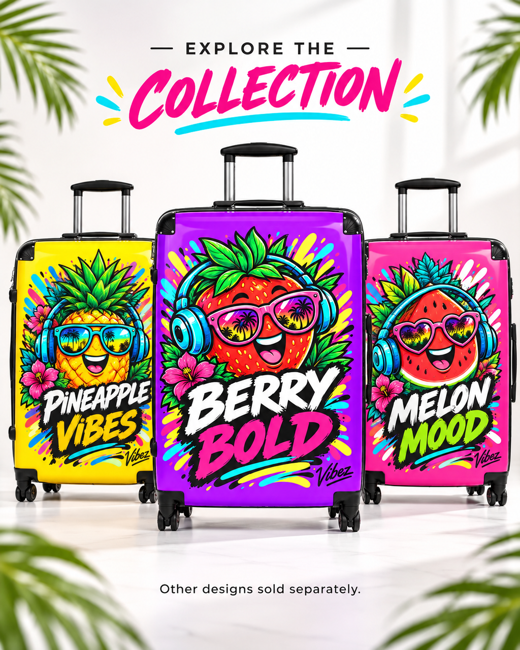 Berry Bold Strawberry Suitcase | Colorful Cartoon Fruit Luggage