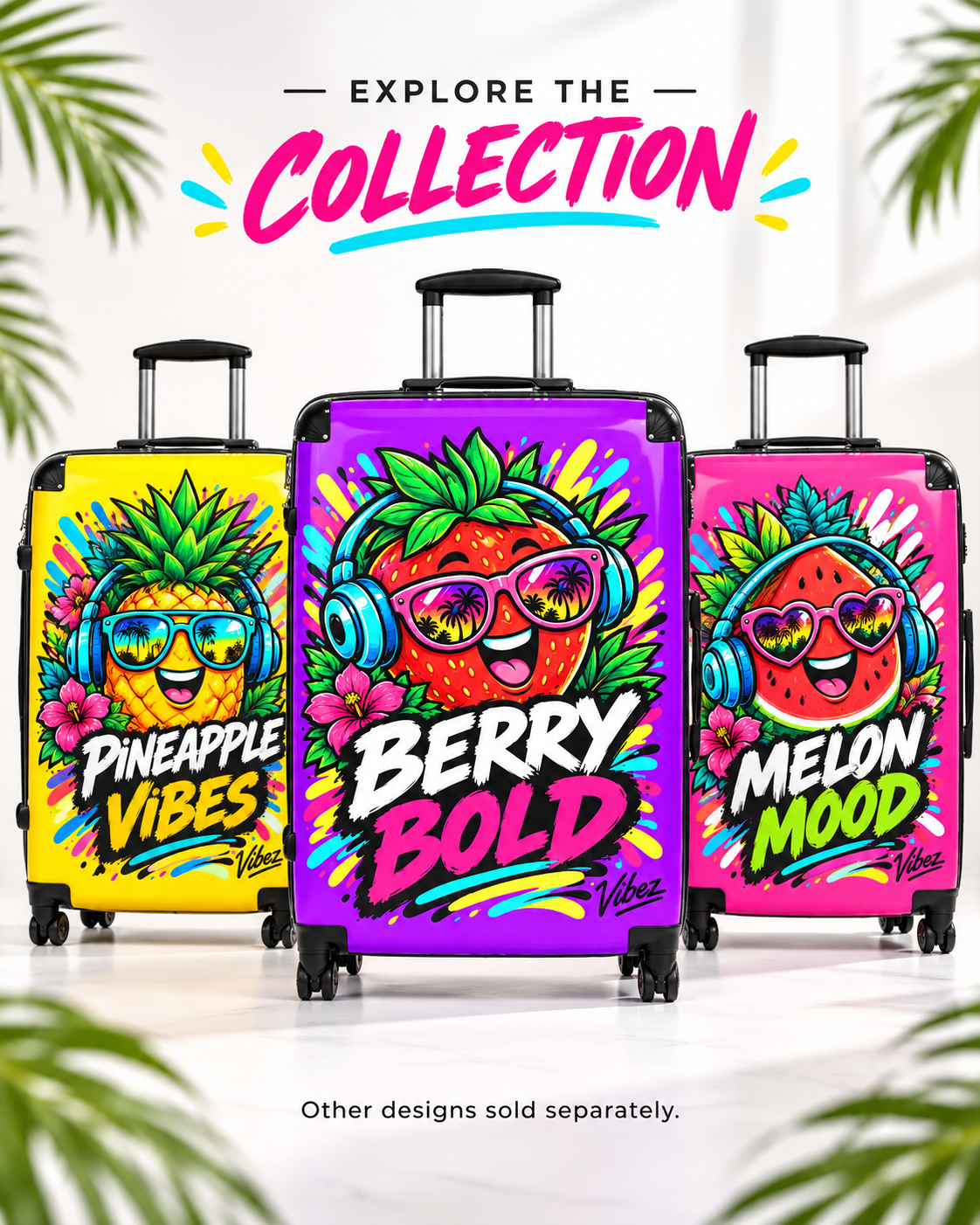 Berry Bold Strawberry Suitcase | Colorful Cartoon Fruit Luggage
