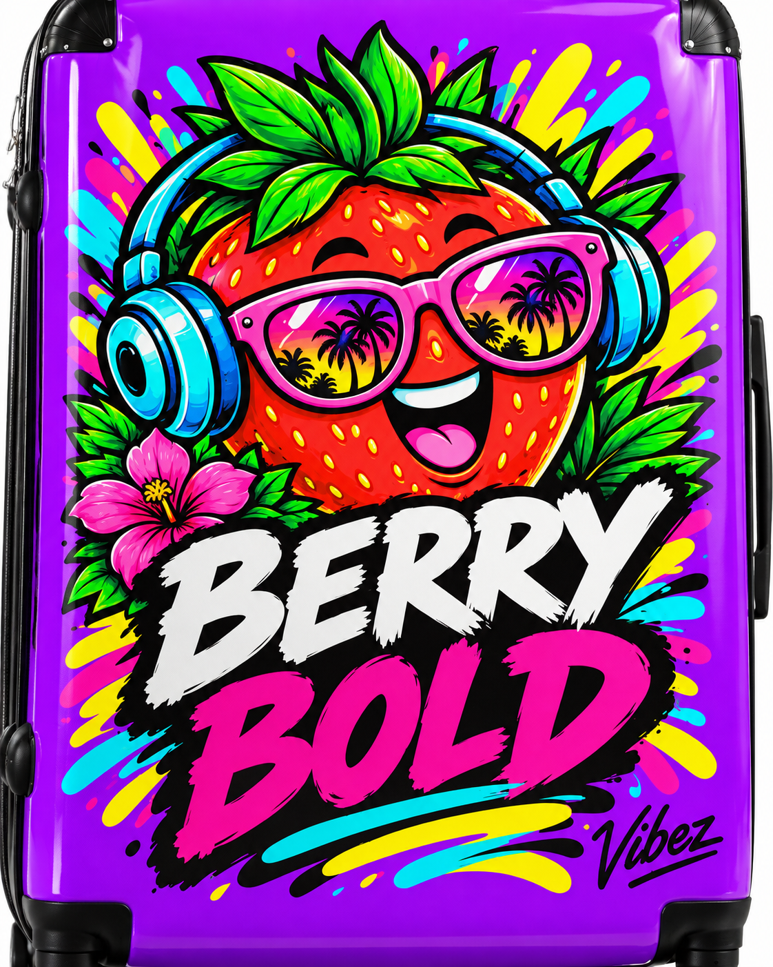 Berry Bold Strawberry Suitcase | Colorful Cartoon Fruit Luggage