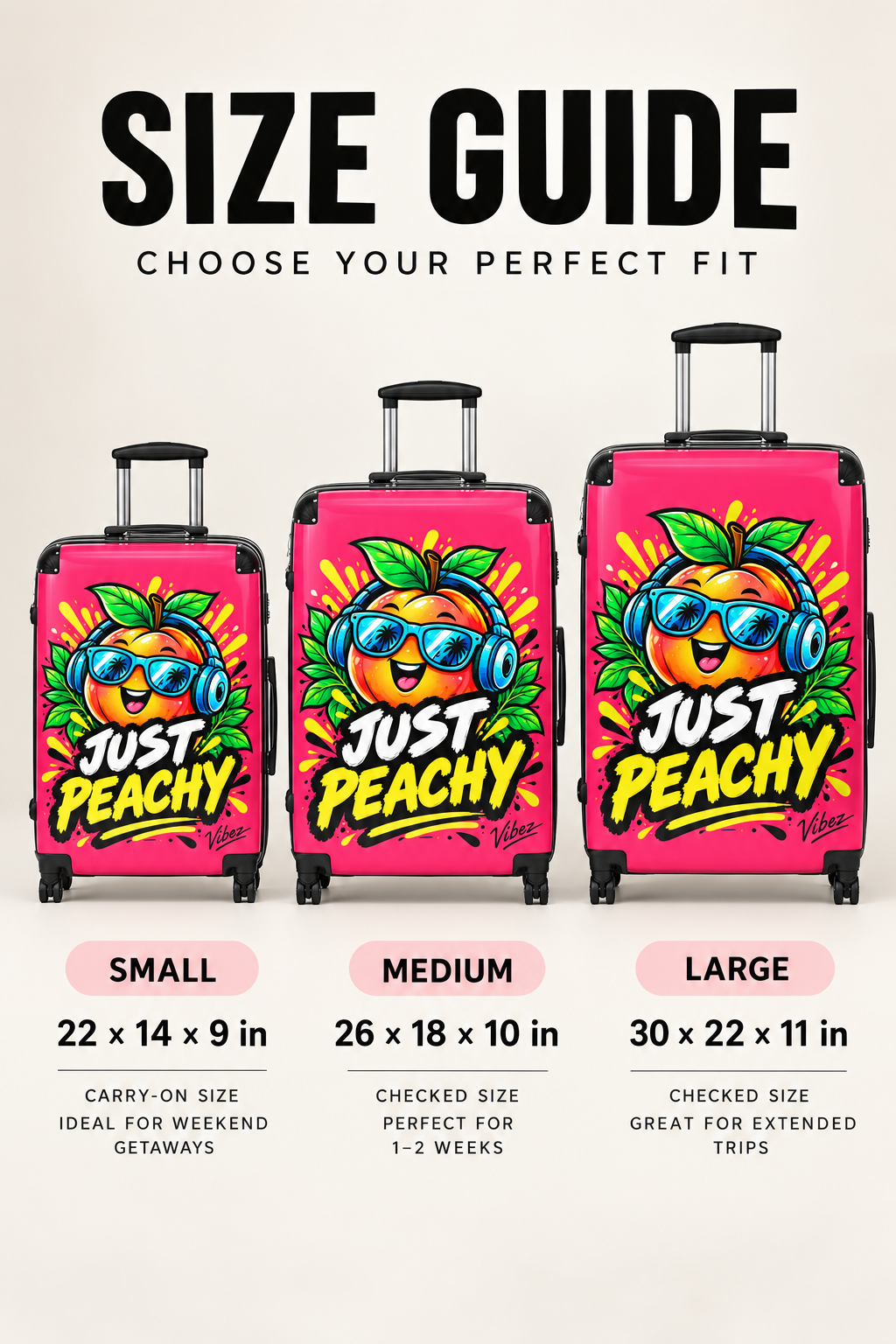 Just Peachy Peach Character Suitcase