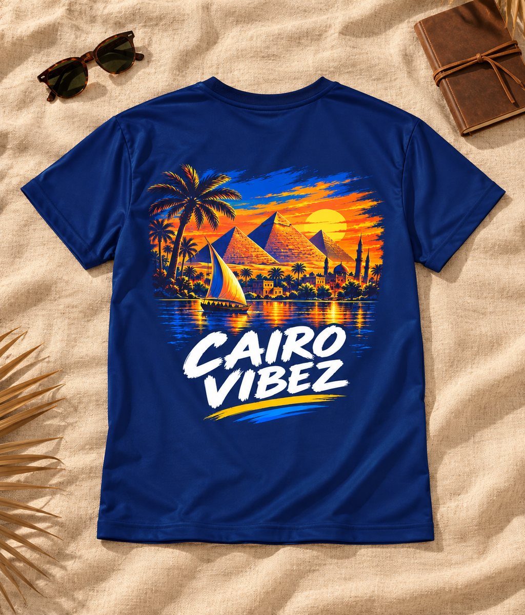 Cairo Vibez Kids Jersey | Egyptian Pyramids Palm Trees Sunset