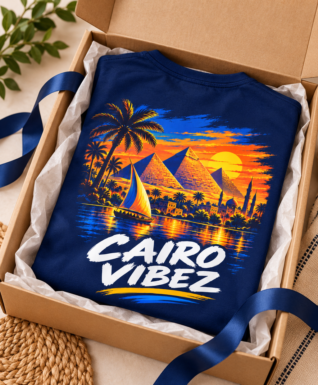 Cairo Vibez Kids Jersey | Egyptian Pyramids Palm Trees Sunset