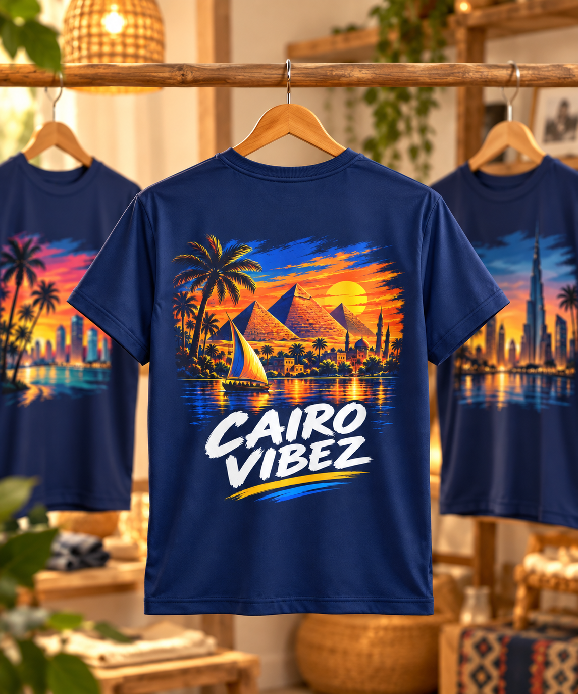 Cairo Vibez Kids Jersey | Egyptian Pyramids Palm Trees Sunset
