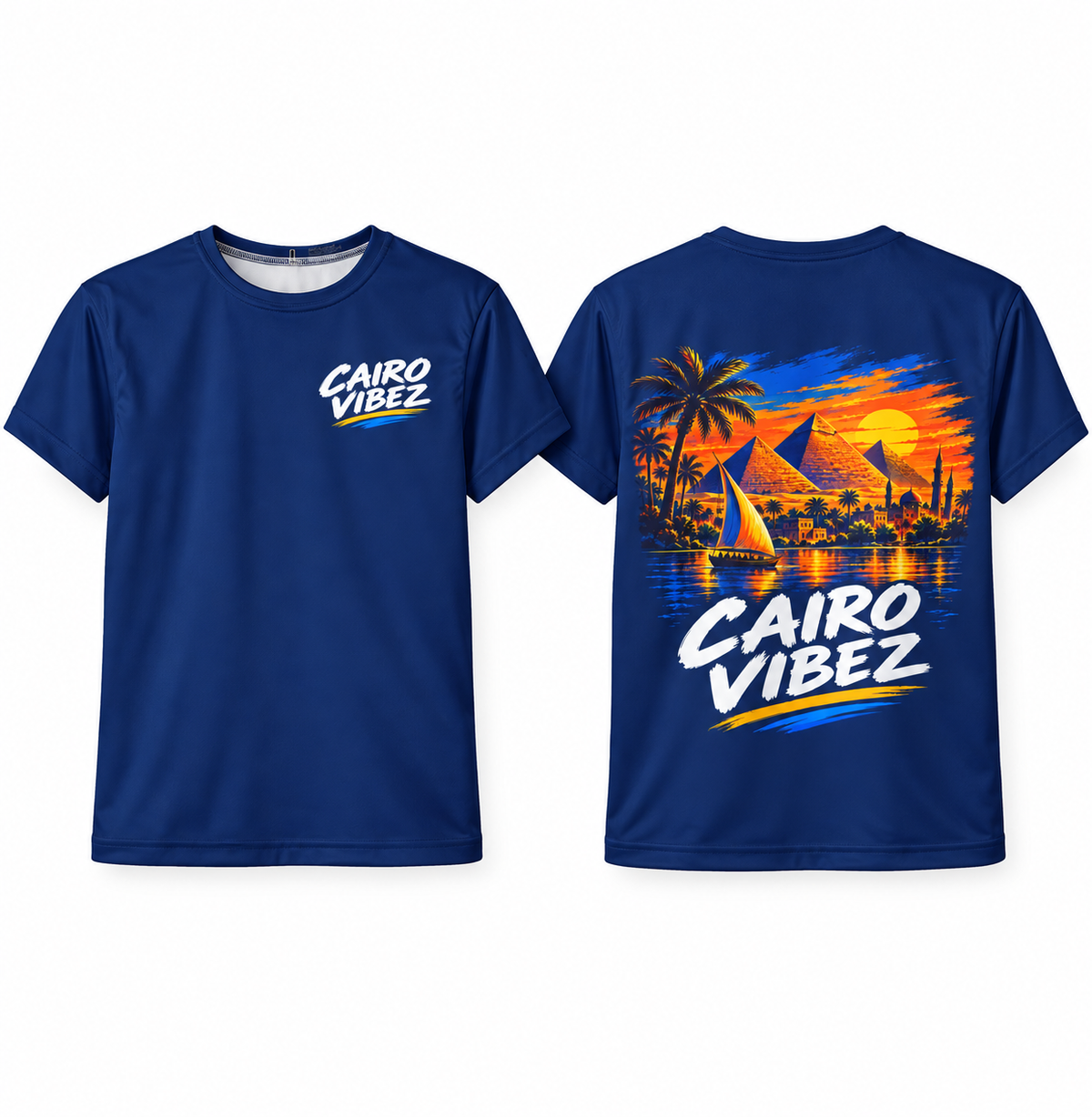 Cairo Vibez Kids Jersey | Egyptian Pyramids Palm Trees Sunset