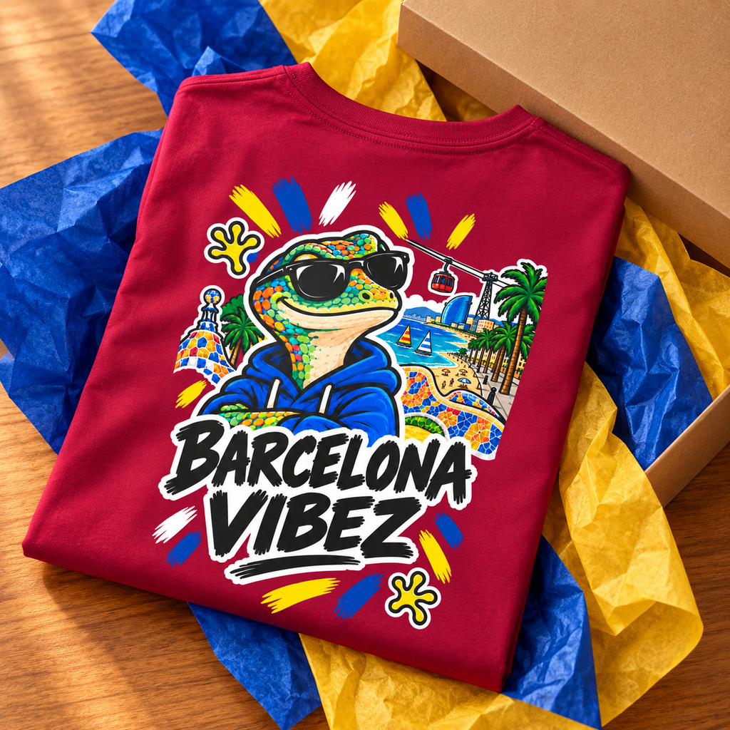 Barcelona Vibez Frog Graphic Kids Jersey | Barcelona beach skate art