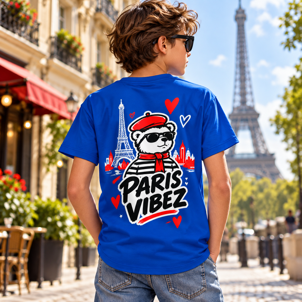 Paris Vibez Kids Jersey | Bear with Eiffel Tower