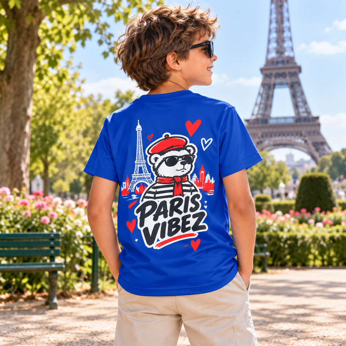 Paris Vibez Kids Jersey | Bear with Eiffel Tower