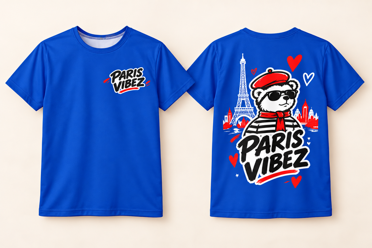 Paris Vibez Kids Jersey | Bear with Eiffel Tower