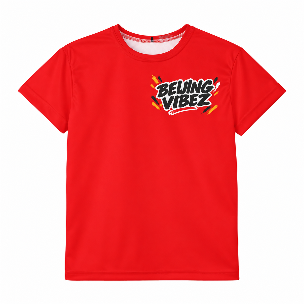Beijing Vibez Panda Graphic Kids Jersey | Red Sports Tee