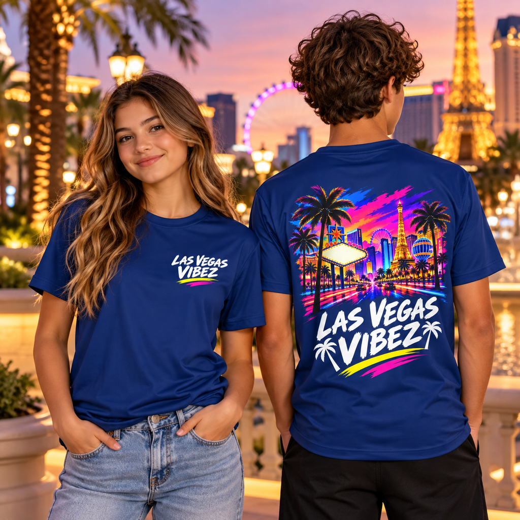 Las Vegas Vibez Kids Jersey | Neon Cityscape Sports Shirt