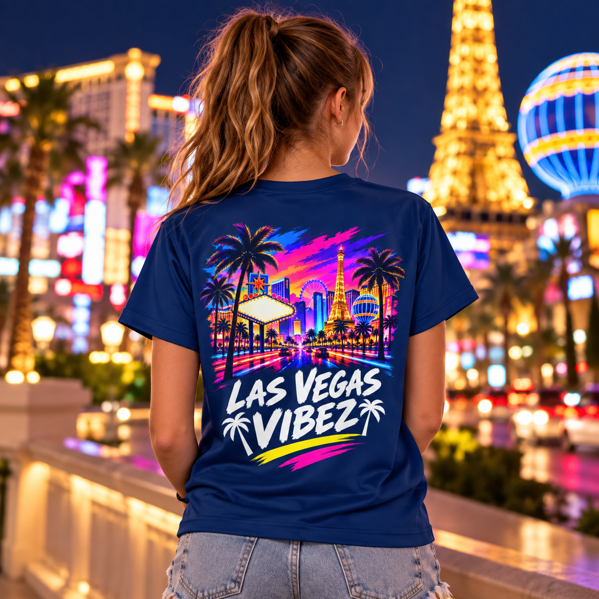 Las Vegas Vibez Kids Jersey | Neon Cityscape Sports Shirt