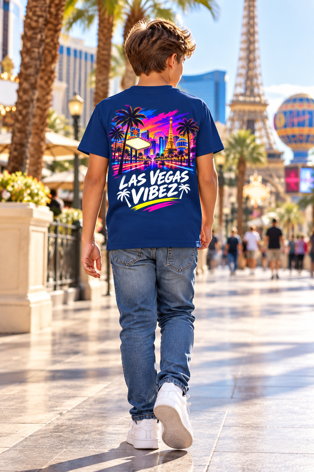 Las Vegas Vibez Kids Jersey | Neon Cityscape Sports Shirt