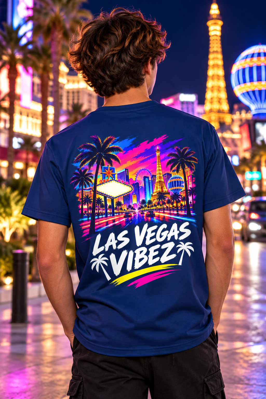 Las Vegas Vibez Kids Jersey | Neon Cityscape Sports Shirt