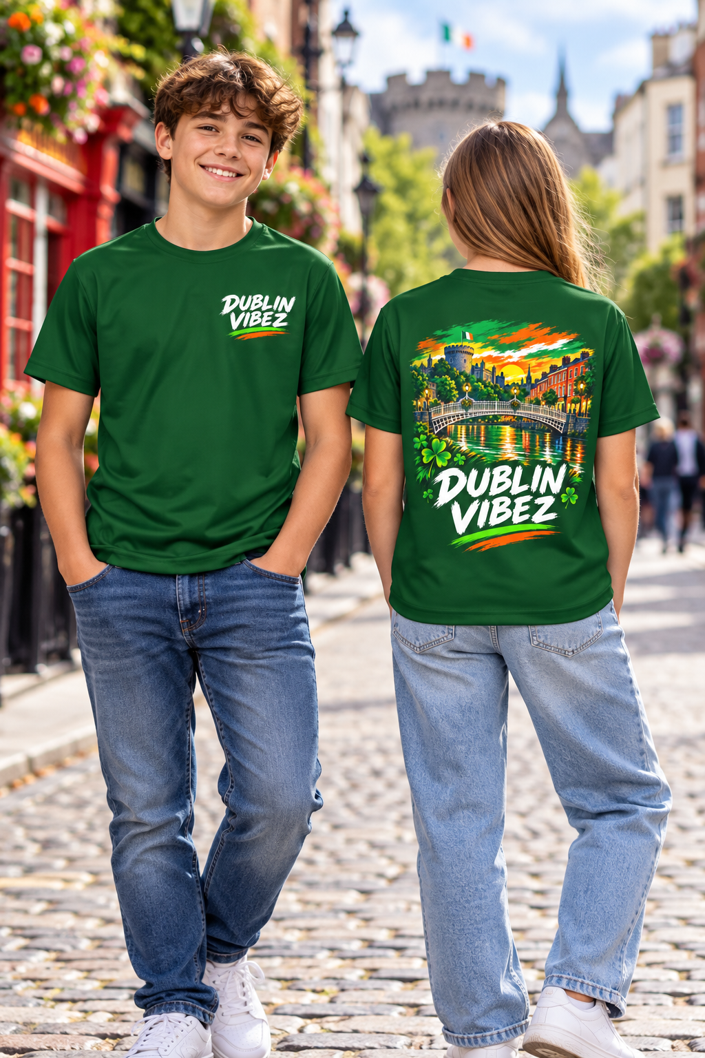Dublin Vibez Kids Jersey | Ireland St. Patrick's Day Shamrock Tee