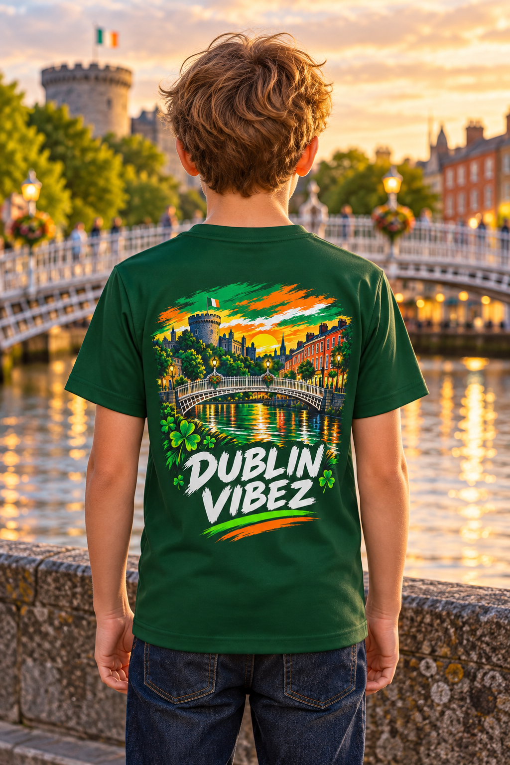Dublin Vibez Kids Jersey | Ireland St. Patrick's Day Shamrock Tee