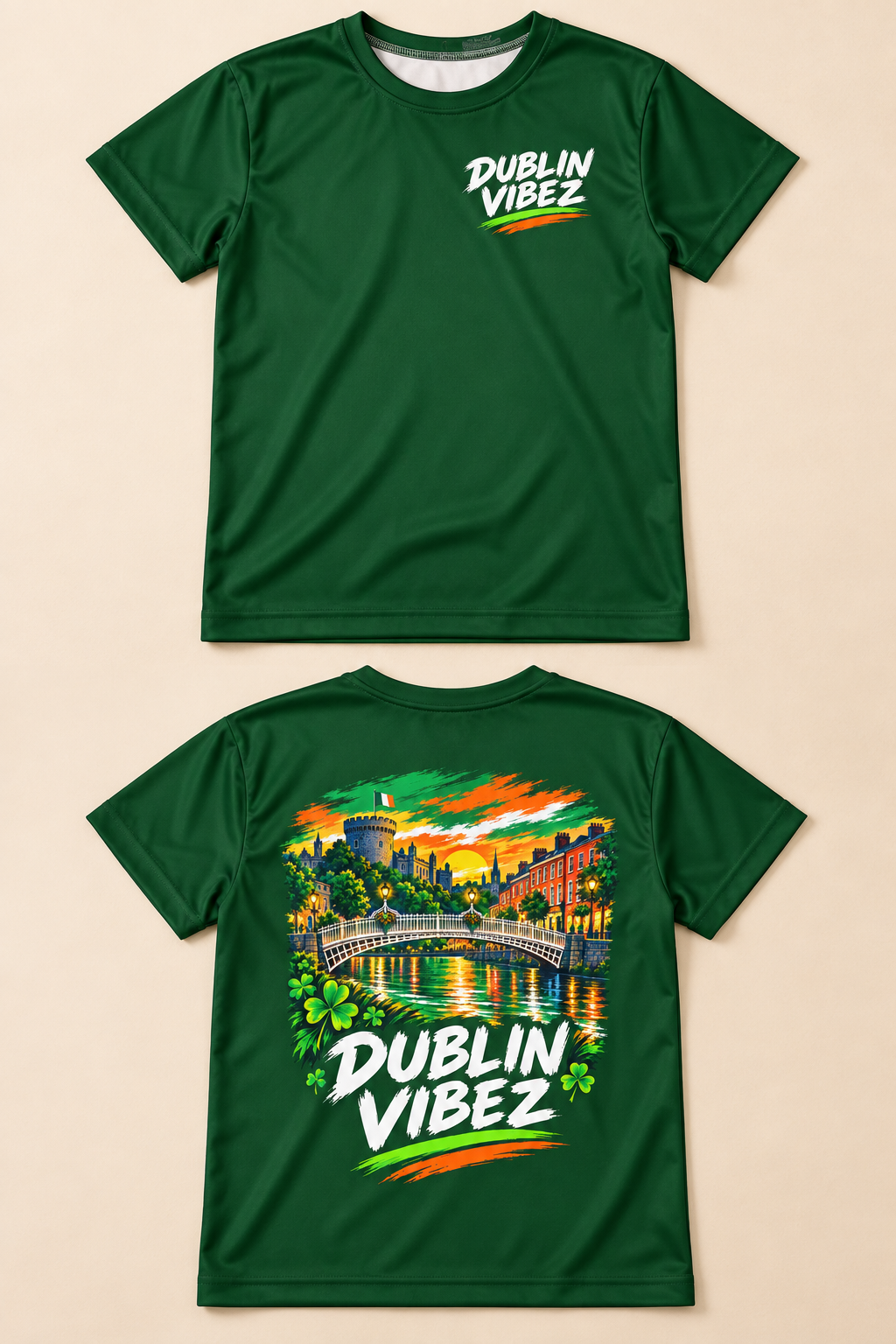 Dublin Vibez Kids Jersey | Ireland St. Patrick's Day Shamrock Tee