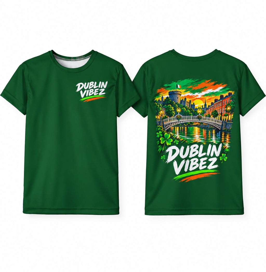 Dublin Vibez Kids Jersey | Ireland St. Patrick's Day Shamrock Tee
