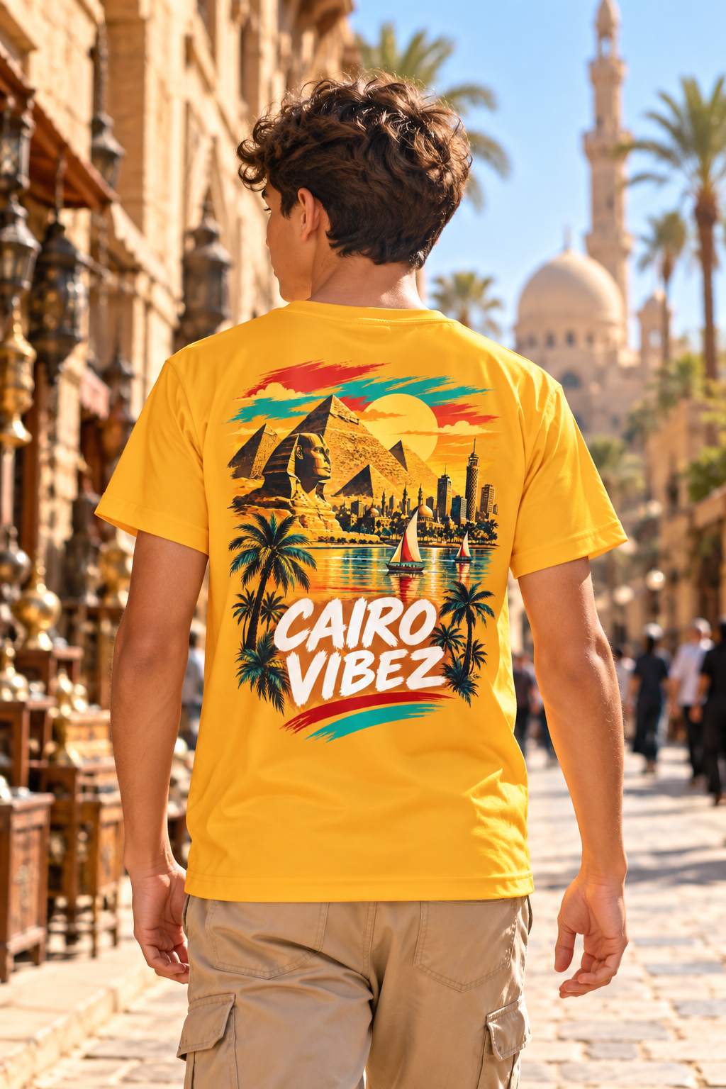 Cairo Vibez Kids Jersey | Egypt Pyramids Sphinx Tropical Graphic