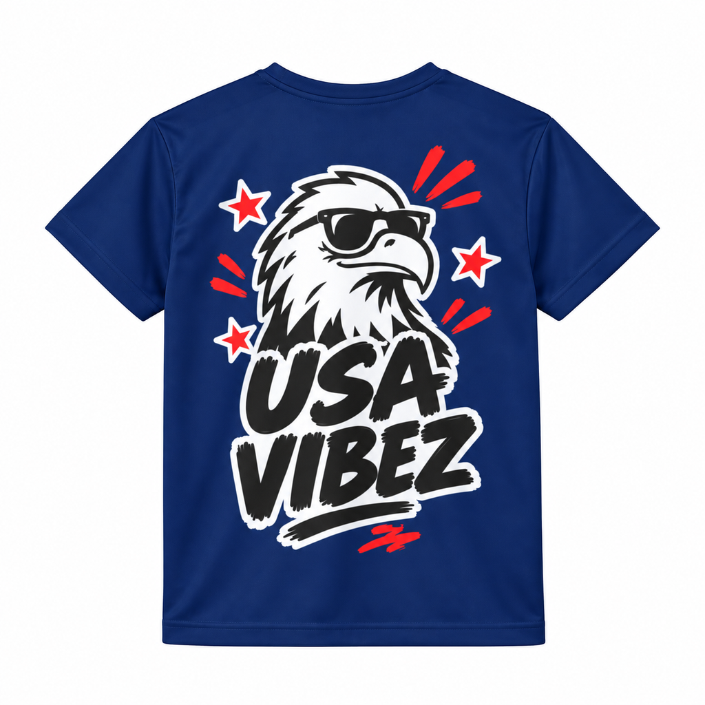 USA Vibez Eagle Kids Jersey | Patriotic Sports Shirt