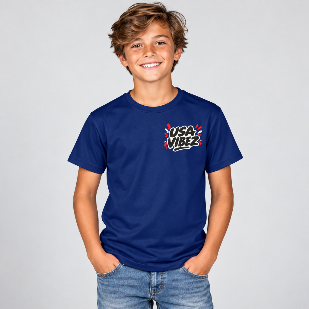 USA Vibez Eagle Kids Jersey | Patriotic Sports Shirt