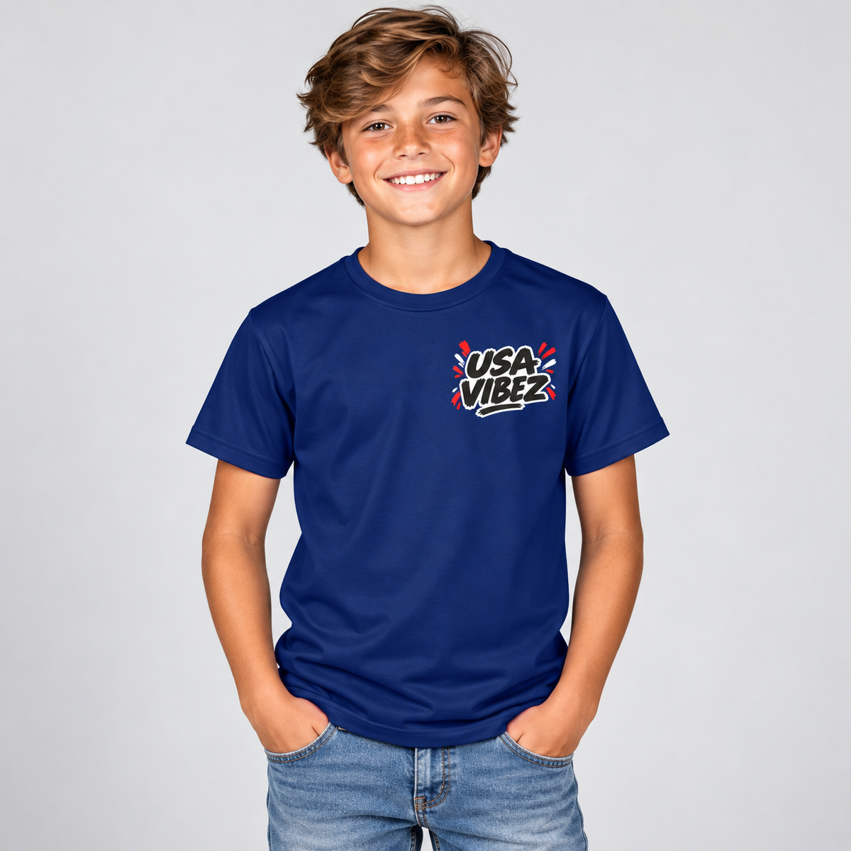 USA Vibez Eagle Kids Jersey | Patriotic Sports Shirt