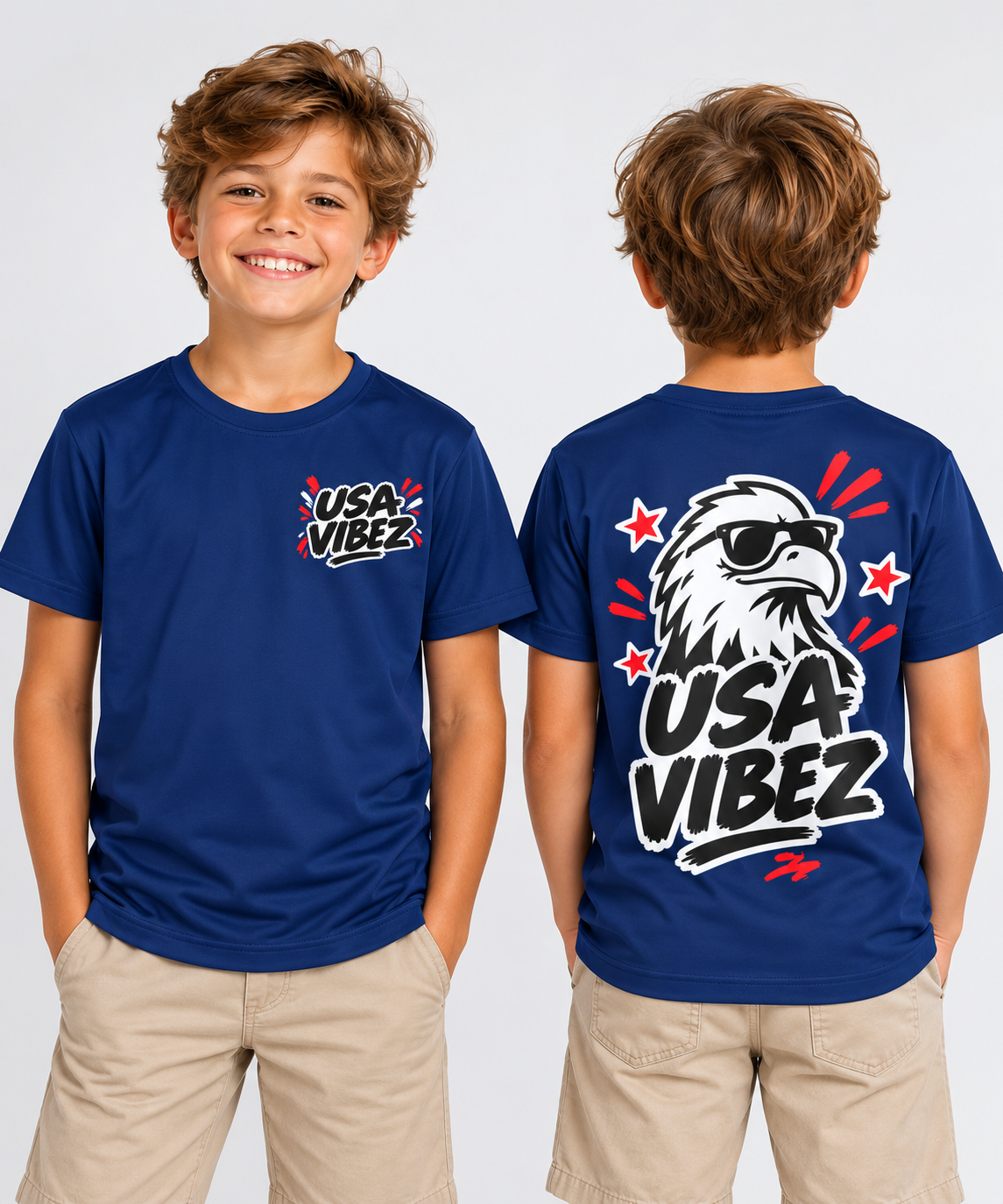 USA Vibez Eagle Kids Jersey | Patriotic Sports Shirt