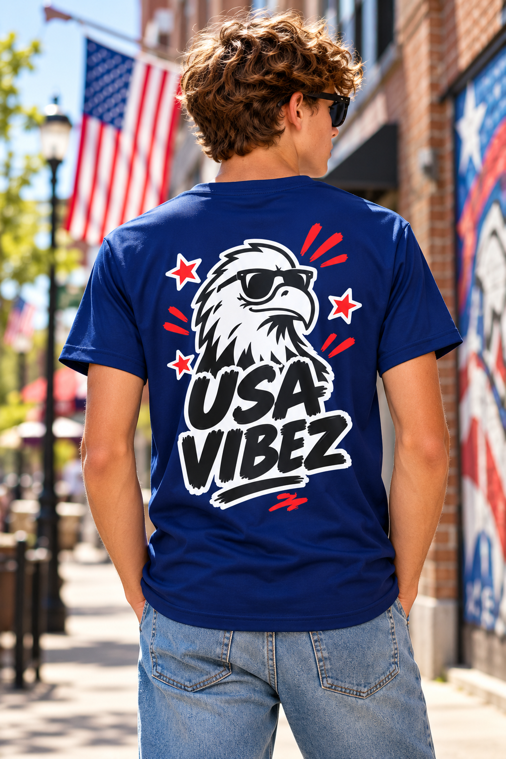 USA Vibez Eagle Kids Jersey | Patriotic Sports Shirt