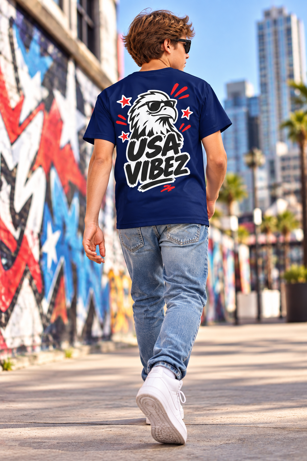 USA Vibez Eagle Kids Jersey | Patriotic Sports Shirt