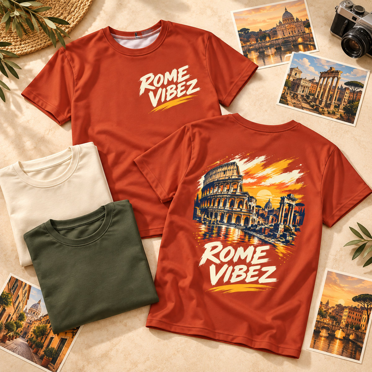 Rome Vibez Kids Jersey | Colosseum Graphic Tee, Italy Travel Shirt