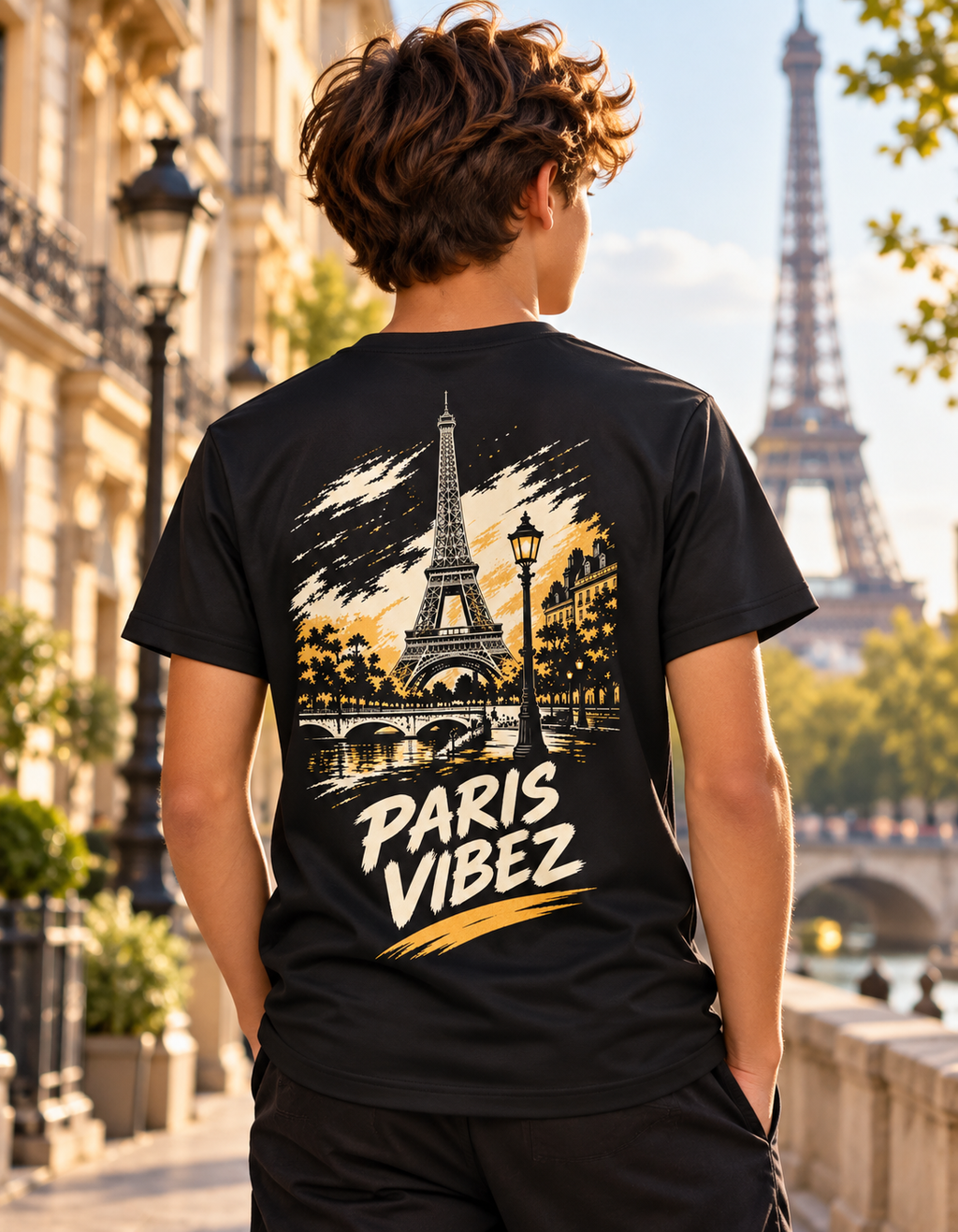 Paris Vibez Kids Jersey | Eiffel Tower Graphic