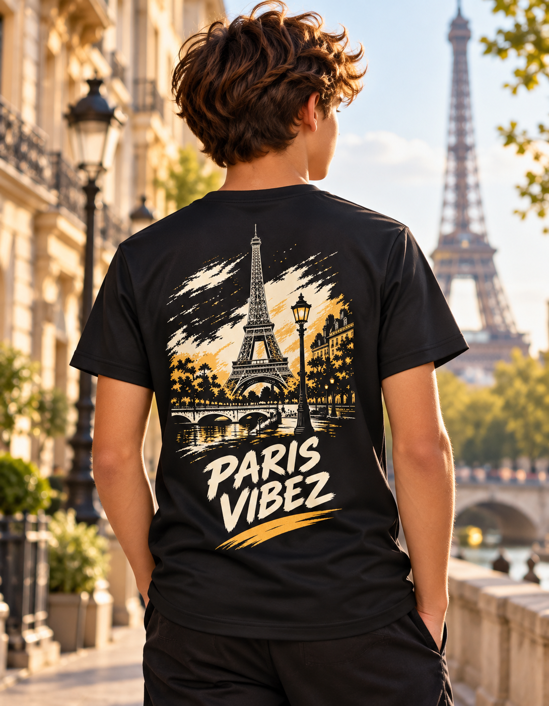 Paris Vibez Kids Jersey | Eiffel Tower Graphic