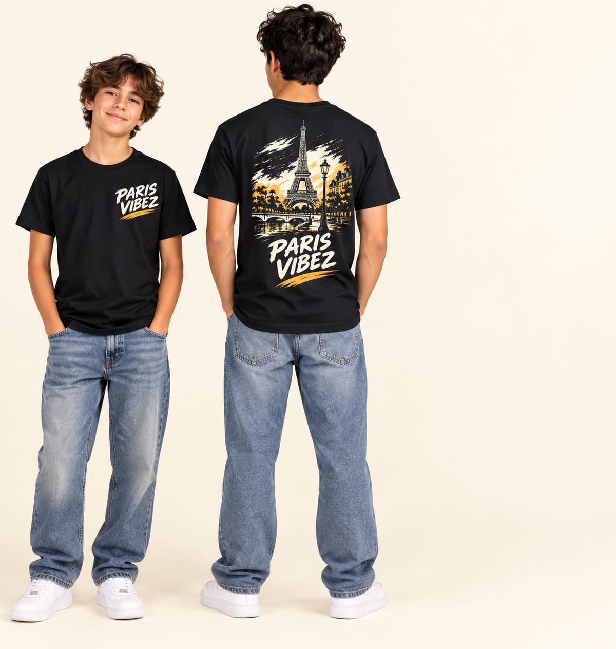 Paris Vibez Kids Jersey | Eiffel Tower Graphic